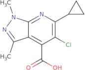 5-Chloro-6-cyclopropyl-1,3-dimethyl-1H-pyrazolo[3,4-b]pyridine-4-carboxylic acid