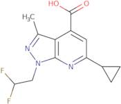 6-Cyclopropyl-1-(2,2-difluoroethyl)-3-methyl-1H-pyrazolo[3,4-b]pyridine-4-carboxylic acid