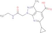 6-Cyclopropyl-1-[2-(ethylamino)-2-oxoethyl]-3-methyl-1H-pyrazolo[3,4-b]pyridine-4-carboxylic acid