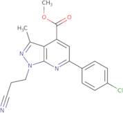 Methyl 6-(4-chlorophenyl)-1-(2-cyanoethyl)-3-methyl-1H-pyrazolo[3,4-b]pyridine-4-carboxylate