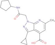 1-[(Cyclopentylcarbamoyl)methyl]-3-cyclopropyl-6-methyl-1H-pyrazolo[3,4-b]pyridine-4-carboxylic ac…