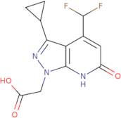 2-[3-Cyclopropyl-4-(difluoromethyl)-6-oxo-1H,6H,7H-pyrazolo[3,4-b]pyridin-1-yl]acetic acid