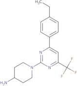 1-[4-(4-Ethylphenyl)-6-(trifluoromethyl)pyrimidin-2-yl]piperidin-4-amine