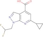 6-Cyclopropyl-1-(2,2-difluoroethyl)-1H-pyrazolo[3,4-b]pyridine-4-carboxylic acid