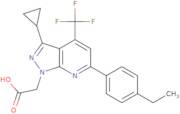 2-[3-Cyclopropyl-6-(4-ethylphenyl)-4-(trifluoromethyl)-1H-pyrazolo[3,4-b]pyridin-1-yl]acetic acid