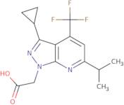 2-[3-Cyclopropyl-6-isopropyl-4-(trifluoromethyl)pyrazolo[3,4-b]pyridin-1-yl]acetic acid