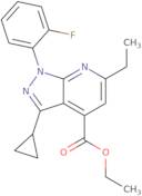 Ethyl 3-cyclopropyl-6-ethyl-1-(2-fluorophenyl)-1H-pyrazolo[3,4-b]pyridine-4-carboxylate