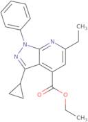 Ethyl 3-cyclopropyl-6-ethyl-1-phenyl-1H-pyrazolo[3,4-b]pyridine-4-carboxylate