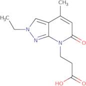 3-{2-Ethyl-4-methyl-6-oxo-2H,6H,7H-pyrazolo[3,4-b]pyridin-7-yl}propanoic acid