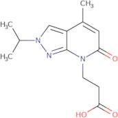 3-[4-Methyl-6-oxo-2-(propan-2-yl)-2H,6H,7H-pyrazolo[3,4-b]pyridin-7-yl]propanoic acid