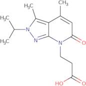 3-[3,4-Dimethyl-6-oxo-2-(propan-2-yl)-2H,6H,7H-pyrazolo[3,4-b]pyridin-7-yl]propanoic acid