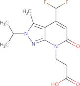 3-[4-(Difluoromethyl)-3-methyl-6-oxo-2-(propan-2-yl)-2H,6H,7H-pyrazolo[3,4-b]pyridin-7-yl]propanoi…