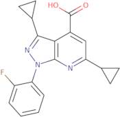 3,6-Dicyclopropyl-1-(2-fluorophenyl)-1H-pyrazolo[3,4-b]pyridine-4-carboxylic acid