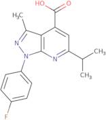 1-(4-Fluorophenyl)-3-methyl-6-(propan-2-yl)-1H-pyrazolo[3,4-b]pyridine-4-carboxylic acid