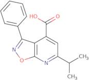 3-Phenyl-6-(propan-2-yl)-[1,2]oxazolo[5,4-b]pyridine-4-carboxylic acid