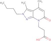 3-{2-Butyl-3,4-dimethyl-6-oxo-2H,6H,7H-pyrazolo[3,4-b]pyridin-7-yl}propanoic acid