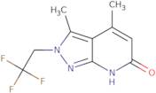3,4-Dimethyl-2-(2,2,2-trifluoroethyl)-2H,6H,7H-pyrazolo[3,4-b]pyridin-6-one