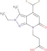 3-[4-(Difluoromethyl)-2-ethyl-3-methyl-6-oxo-2H,6H,7H-pyrazolo[3,4-b]pyridin-7-yl]propanoic acid