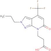 3-[6-Oxo-2-propyl-4-(trifluoromethyl)-2H,6H,7H-pyrazolo[3,4-b]pyridin-7-yl]propanoic acid