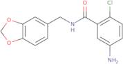 5-Amino-N-(1,3-dioxaindan-5-ylmethyl)-2-chlorobenzamide