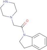 1-(2,3-Dihydro-1H-indol-1-yl)-2-(piperazin-1-yl)ethan-1-one