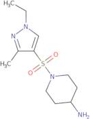 1-[(1-Ethyl-3-methyl-1H-pyrazol-4-yl)sulfonyl]piperidin-4-amine