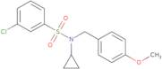 3-Chloro-N-cyclopropyl-N-[(4-methoxyphenyl)methyl]benzene-1-sulfonamide