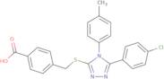 4-(((5-(4-Chlorophenyl)-4-(p-tolyl)-4H-1,2,4-triazol-3-yl)thio)methyl)benzoic acid