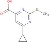 6-Cyclopropyl-2-(methylsulfanyl)pyrimidine-4-carboxylic acid