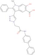 6-Hydroxy-1-methyl-3-[1-[3-oxo-3-(4-phenylanilino)propyl]triazol-4-yl]-2-phenylindole-5-carboxylic acid