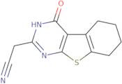 2-{3-Oxo-8-thia-4,6-diazatricyclo[7.4.0.0,2,7]trideca-1(9),2(7),5-trien-5-yl}acetonitrile