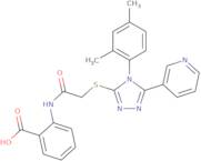 2-(2-{[4-(2,4-Dimethylphenyl)-5-(pyridin-3-yl)-4H-1,2,4-triazol-3-yl]sulfanyl}acetamido)benzoic ac…