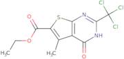 5-Methyl-4-oxo-2-trichloromethyl-3,4-dihydro-thieno[2,3-d]pyrimidine-6-carboxylic acid ethyl ester
