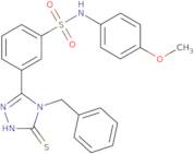 3-(4-Benzyl-5-sulfanyl-4H-1,2,4-triazol-3-yl)-N-(4-methoxyphenyl)benzene-1-sulfonamide