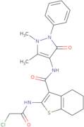 2-(2-Chloroacetamido)-N-(1,5-dimethyl-3-oxo-2-phenyl-2,3-dihydro-1H-pyrazol-4-yl)-4,5,6,7-tetrahyd…