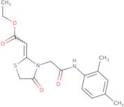 Ethyl 2-(3-{[(2,4-dimethylphenyl)carbamoyl]methyl}-4-oxo-1,3-thiazolidin-2-ylidene)acetate