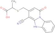 2-[(4-Cyano-1-oxo-5H-pyrido[1,2-a]benzimidazol-3-yl)methylthio]propanoic acid