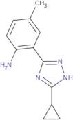 2-(3-Cyclopropyl-1H-1,2,4-triazol-5-yl)-4-methylaniline