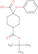 1-[(tert-Butoxy)carbonyl]-4-phenoxypiperidine-4-carboxylic acid