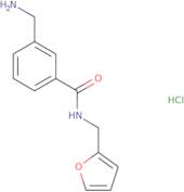 3-(Aminomethyl)-N-[(furan-2-yl)methyl]benzamide hydrochloride