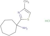 1-(4-Methyl-1,3-thiazol-2-yl)cycloheptan-1-amine hydrochloride