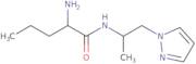 2-Amino-N-[1-(1H-pyrazol-1-yl)propan-2-yl]pentanamide