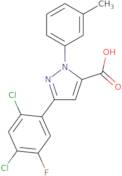 3-(2,4-Dichloro-5-fluorophenyl)-1-(3-methylphenyl)-1H-pyrazole-5-carboxylic acid