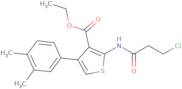 Ethyl 2-(3-chloropropanamido)-4-(3,4-dimethylphenyl)thiophene-3-carboxylate