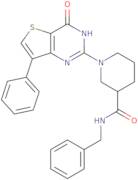 N-Benzyl-1-(4-oxo-7-phenyl-3,4-dihydrothieno[3,2-d]pyrimidin-2-yl)piperidine-3-carboxamide