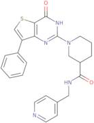 1-(4-Oxo-7-phenyl-3,4-dihydrothieno[3,2-d]pyrimidin-2-yl)-N-(pyridin-4-ylmethyl)piperidine-3-carbo…