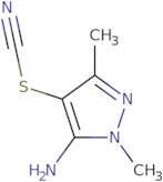 [(5-Amino-1,3-dimethyl-1H-pyrazol-4-yl)sulfanyl]formonitrile