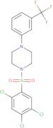 2,4,5-trichloro-1-((4-(3-(trifluoromethyl)phenyl)piperazinyl)sulfonyl)benzene