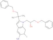(R)-1-(5-Amino-2-(1-(benzyloxy)-2-methylpropan-2-yl)-6-fluoro-1H-indol-1-yl)-3-(benzyloxy)propan-2…