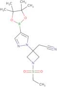 2-[1-(Ethanesulfonyl)-3-[4-(4,4,5,5-tetramethyl-1,3,2-dioxaborolan-2-yl)-1H-pyrazol-1-yl]azetidin-…